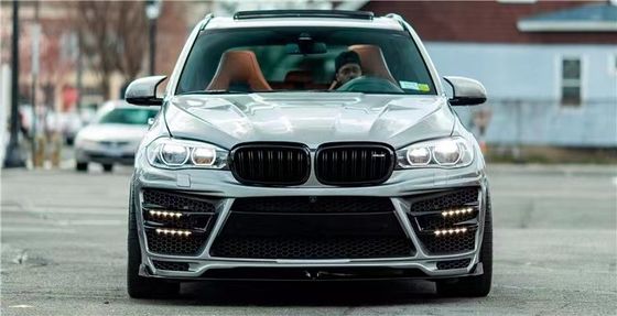 BMW X5 X5M Geniş gövde kitleri için X5 X5M yükseltilmiş RD Karbon fiber stil ön ve arka tampon spoiler kapak geniş gövde kitleri