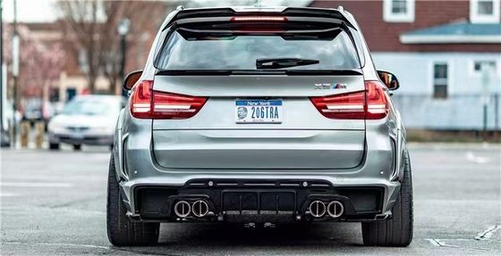 BMW X5 X5M Geniş gövde kitleri için X5 X5M yükseltilmiş RD Karbon fiber stil ön ve arka tampon spoiler kapak geniş gövde kitleri