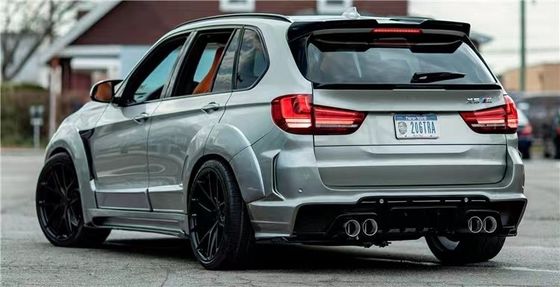 BMW X5 X5M Geniş gövde kitleri için X5 X5M yükseltilmiş RD Karbon fiber stil ön ve arka tampon spoiler kapak geniş gövde kitleri