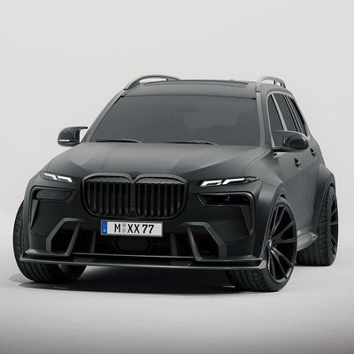 BMW X7 Karbon Elyafı Vücut Kiti için X7 Karbon Elyafı Ön Dudak Diffuser Spoiler Hood Side Skirt Wide Body Kit