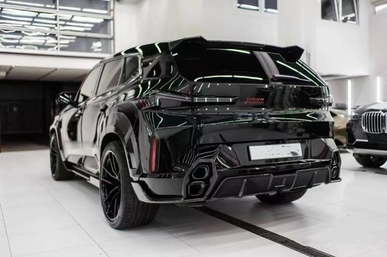BMW XM Karbon Fiber Geniş Vücut Kiti için XM RNG tarzı Karbon Fiber Ön Dudak Difüzörü Tekerlek Kemeri Spoiler Hood Geniş Vücut
