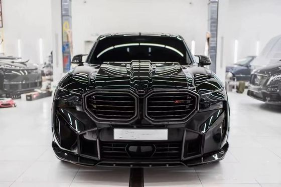 BMW XM Karbon Fiber Geniş Vücut Kiti için XM RNG tarzı Karbon Fiber Ön Dudak Difüzörü Tekerlek Kemeri Spoiler Hood Geniş Vücut