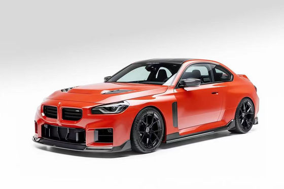 BMW M2 Karbon Fiber Body Kit için M2 Yükseltilmiş Vors tarzı Karbon Fiber Ön Dudak Diffuser Spoiler Hood Side Skirt