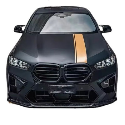 BMW X5M X6M Karbon Fiber Body Kit için Karbon Fiber Front Lip Diffuser Spoiler Side Skirt Hood