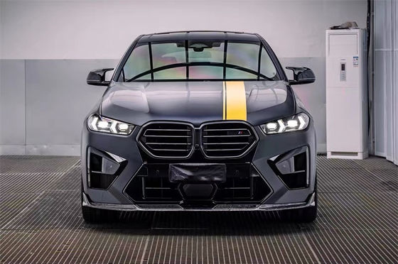BMW X5M X6M Karbon Fiber Body Kit için Karbon Fiber Front Lip Diffuser Spoiler Side Skirt Hood