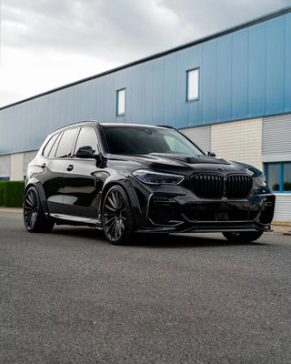 BMW X5 G05 F95 Karbon Fiber Geniş Vücut Kitine Karbon Fiber Ön Dudak Diffuser Spoiler Geniş Vücut Kitine