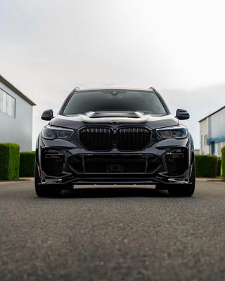 BMW X5 G05 F95 Karbon Fiber Geniş Vücut Kitine Karbon Fiber Ön Dudak Diffuser Spoiler Geniş Vücut Kitine