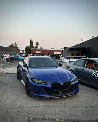 4 Coupe Bmw M3 Bodies Kit Blue Front GEEX Stili Ön Tampon Fenderi