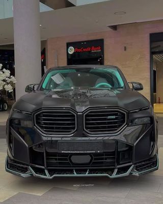 XM Bmw Geniş Vücut Kit Karbon Elyaf Ön Dudak Spoiler Siyah Bmw Yan Etek Tekerlek Kemeri