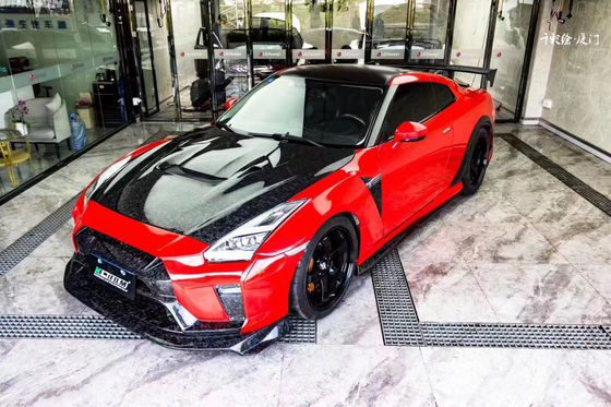 Nissan GTR Body Kit için GTR R35 VARIS tarzı Karbon Fiber Ön ve Arka Tampon Spoiler Body Kit'i yükseltti
