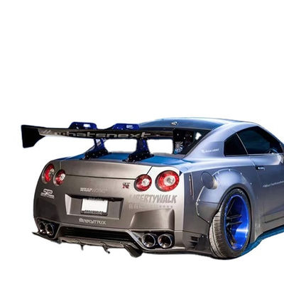 Gümüş GTR Nissan Body Kit LB Style Spoiler Araç Ördek Kuyruk Fin Body Kit Spoiler