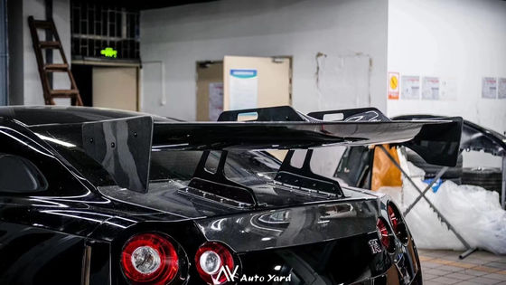 Gümüş GTR Nissan Body Kit LB Style Spoiler Araç Ördek Kuyruk Fin Body Kit Spoiler