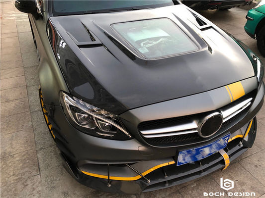 Benz C63 Coupe için Karbon Fiber Kaplama Karbon Fiber Malzeme C63 Karbon Fiber Kaplama Motor Kaplama