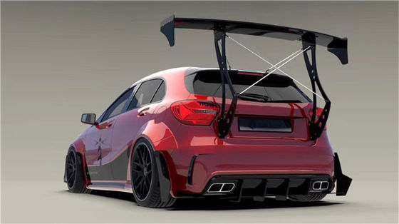 Mercedes AMG A45 Karbon Fiber Bodies Kit A45 Upgraded Top Style Front Shovel Diffuser Spoiler Wide-body Kit için