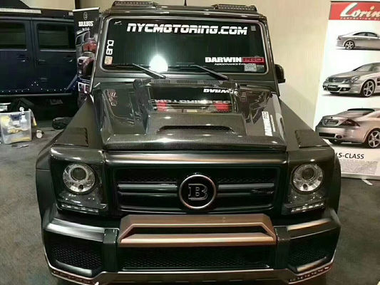 Benz G Sınıfı W463 W464 Karbon Fiber Hood için G500G55G63G350 IMP Şeffaf Stil Makine Kapak