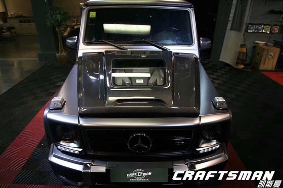 Benz G Sınıfı W463 W464 Karbon Fiber Hood için G500G55G63G350 IMP Şeffaf Stil Makine Kapak