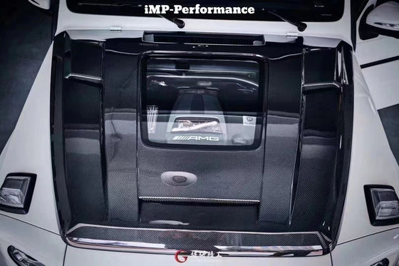 Benz G Sınıfı W463 W464 Karbon Fiber Hood için G500G55G63G350 IMP Şeffaf Stil Makine Kapak