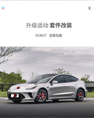 Yeni Ürün Model 3 Bodies Kit Model 3 Ön ve Arka Tamponlar 2019-2022 reçine lif