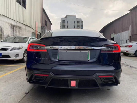 Model S vücut kitini satıyorum Karbon fiber ön ve arka tampon yan etekler Tesla Model S için spoiler