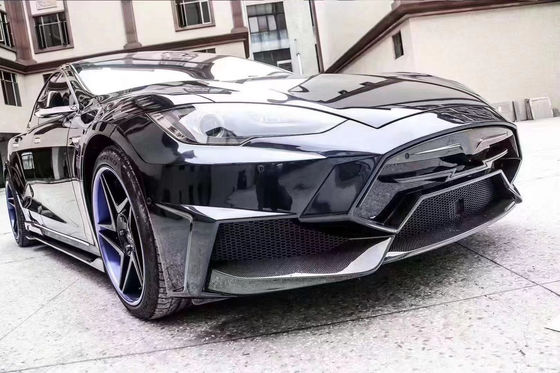 Model S vücut kitini satıyorum Karbon fiber ön ve arka tampon yan etekler Tesla Model S için spoiler