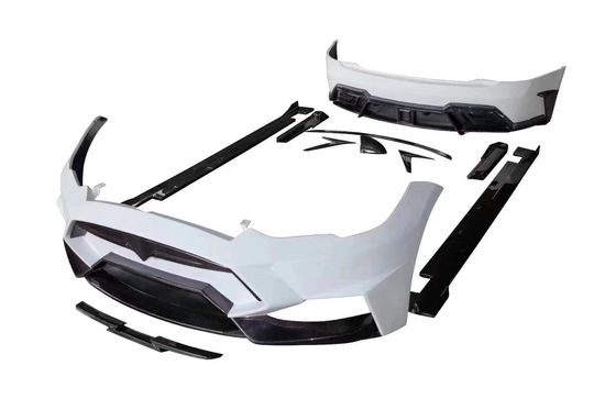 Model S vücut kitini satıyorum Karbon fiber ön ve arka tampon yan etekler Tesla Model S için spoiler