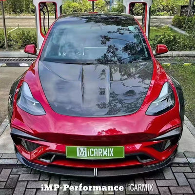 Yeni Ürün Model 3 Tesla Model 3 Bodies Kit için Geniş Bodieski IMP Stili Yenilemesi Ön ve Arka Bumper Spoilers