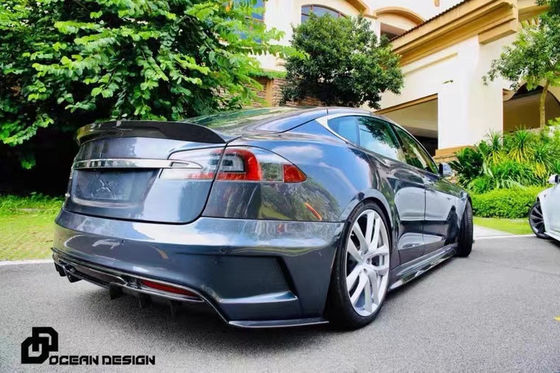 Tesla Model S Body Kit için MODEL S PD tarzı gelişmiş ön ve arka tampon spoiler vücut kitleri