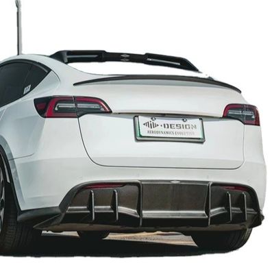 Tesla için Otomobil Parçaları MODEL Y Karbon Fiber Body Kit MODEL Y MIW tarzı yükseltilmiş Karbon Fiber Ön Kürek Diffuser Spoilerbody Kit