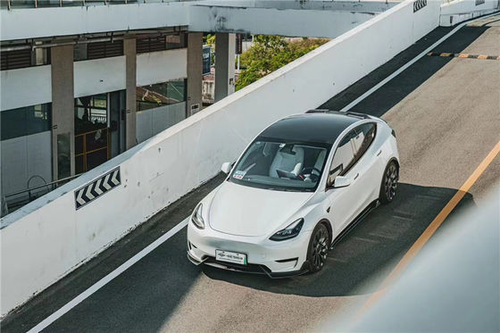 Tesla için Otomobil Parçaları MODEL Y Karbon Fiber Body Kit MODEL Y MIW tarzı yükseltilmiş Karbon Fiber Ön Kürek Diffuser Spoilerbody Kit