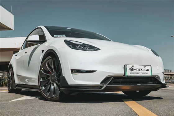 Tesla için Otomobil Parçaları MODEL Y Karbon Fiber Body Kit MODEL Y MIW tarzı yükseltilmiş Karbon Fiber Ön Kürek Diffuser Spoilerbody Kit