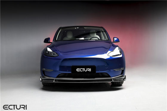 Otomobil Parçaları Tesla için Karbon Fiber Bodies Kit Model Y Model Y Yükseltilmiş Ecturi Stil Ön Kürek Diffuser Spoiler Body Kit