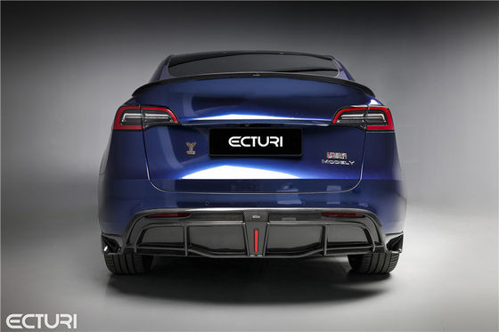 Otomobil Parçaları Tesla için Karbon Fiber Bodies Kit Model Y Model Y Yükseltilmiş Ecturi Stil Ön Kürek Diffuser Spoiler Body Kit