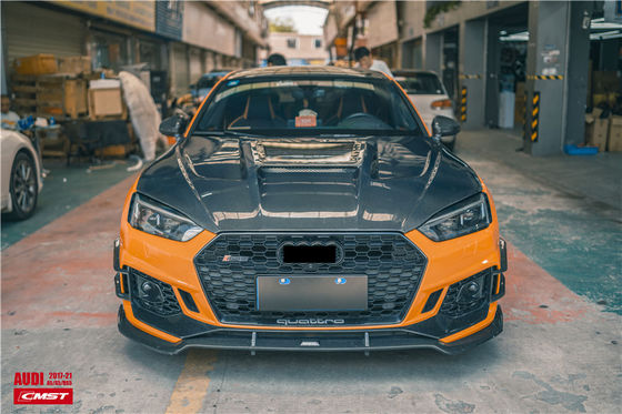 Audi A5 S5 RS5 Karbon Fiber Hood A5 S5 RS5 Geliştirilmiş Şeffaf Tarzı Hood Motor Kapak