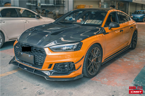 Audi A5 S5 RS5 Karbon Fiber Hood A5 S5 RS5 Geliştirilmiş Şeffaf Tarzı Hood Motor Kapak