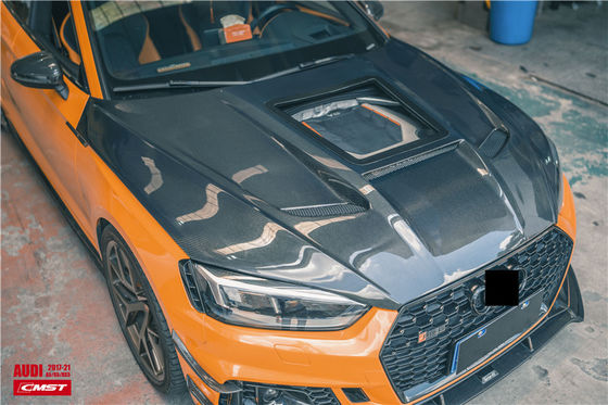 Audi A5 S5 RS5 Karbon Fiber Hood A5 S5 RS5 Geliştirilmiş Şeffaf Tarzı Hood Motor Kapak