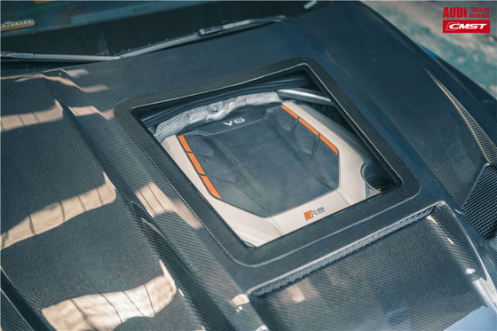 Audi A5 S5 RS5 Karbon Fiber Hood A5 S5 RS5 Geliştirilmiş Şeffaf Tarzı Hood Motor Kapak