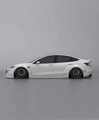2020- Tesla Body Kit reçine lif LB tarzı Tesla Model 3 Spoiler Ön dudak difüzörü