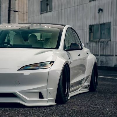 2020- Tesla Body Kit reçine lif LB tarzı Tesla Model 3 Spoiler Ön dudak difüzörü