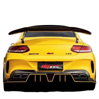 Mercedes C63 Coupe Karbon Fiber Spoiler W205 C63 C63S Geliştirilmiş IMP tarzı GT Tail Spoiler