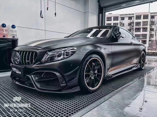 Mercedes C63 C63S Coupe Body Kit C63 C63S Coupe Upgraded IMP Style Ön ve Arka Tampon Spoiler Body Kit