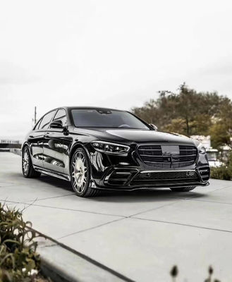 Mercedes S Sınıfı W223 S400 S450 Karbon Fiber Bodies Kit W223 Maybach Upgraded BUS Style Front Shovel Diffuser Spoiler