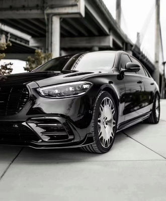 Mercedes S Sınıfı W223 S400 S450 Karbon Fiber Bodies Kit W223 Maybach Upgraded BUS Style Front Shovel Diffuser Spoiler