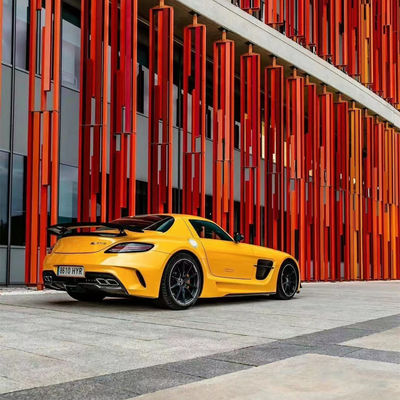 Mercedes SLS R197 Karbon Fiber Body Kit SLS Upgrades Black Series Style Ön ve Arka Tampon Spoiler Hood için