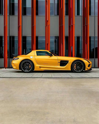 Mercedes SLS R197 Karbon Fiber Body Kit SLS Upgrades Black Series Style Ön ve Arka Tampon Spoiler Hood için