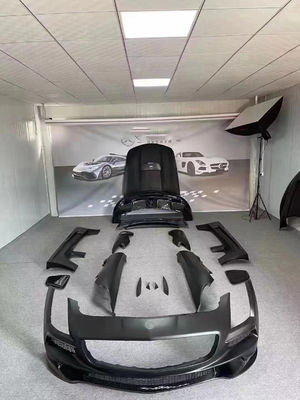 Mercedes SLS R197 Karbon Fiber Body Kit SLS Upgrades Black Series Style Ön ve Arka Tampon Spoiler Hood için