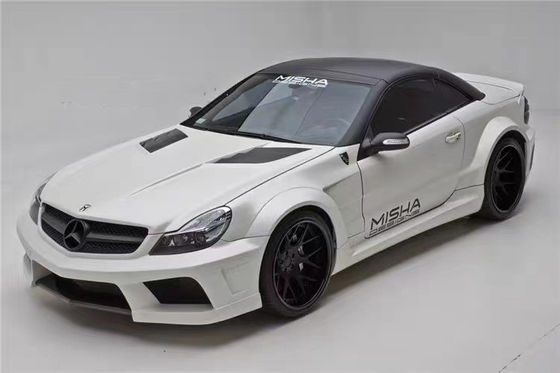 Mercedes SL R230 Geniş Beden Kiti için SL R230 Yükseltilmiş Misha Tarzı Ön ve Arka Tampon Spoiler Geniş Beden Kiti
