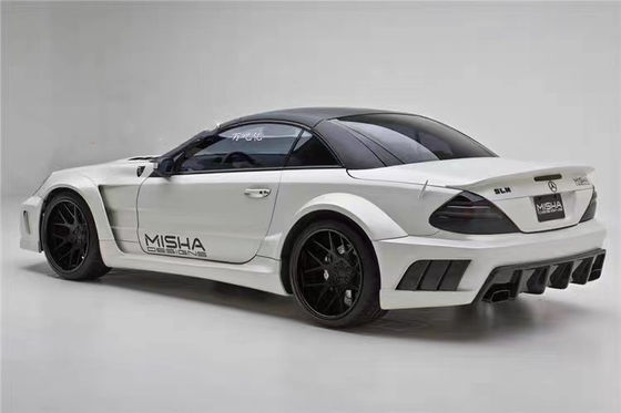 Mercedes SL R230 Geniş Beden Kiti için SL R230 Yükseltilmiş Misha Tarzı Ön ve Arka Tampon Spoiler Geniş Beden Kiti