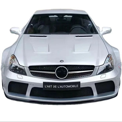 Mercedes SL R230 Geniş Beden Kiti için SL R230 Yükseltilmiş BS Stil Ön ve Arka Tampon Spoiler Geniş Beden Kiti