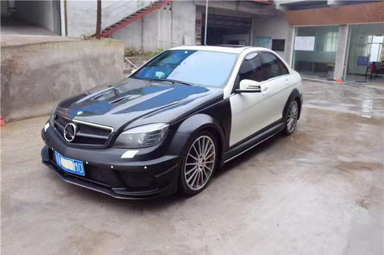 Mercedes W204 C63 Bodies Kit W204 Upgraded Black Series Style Front ve Rear Bumper Hood Widebody Kit için