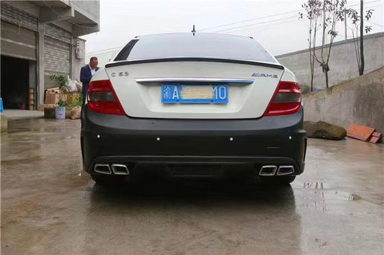 Mercedes W204 C63 Bodies Kit W204 Upgraded Black Series Style Front ve Rear Bumper Hood Widebody Kit için